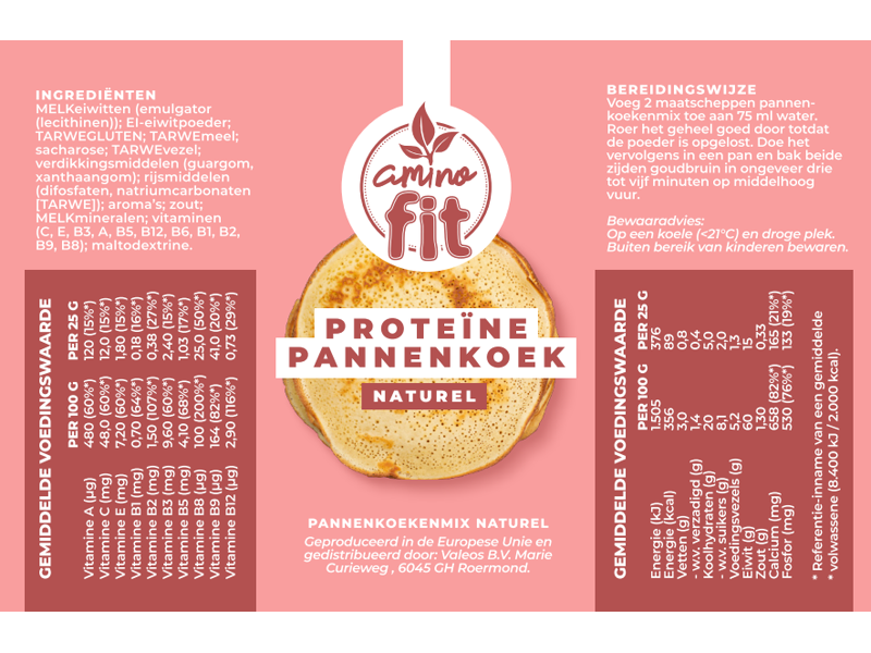 Etiket Proteïne Pannenkoek Amino-fit