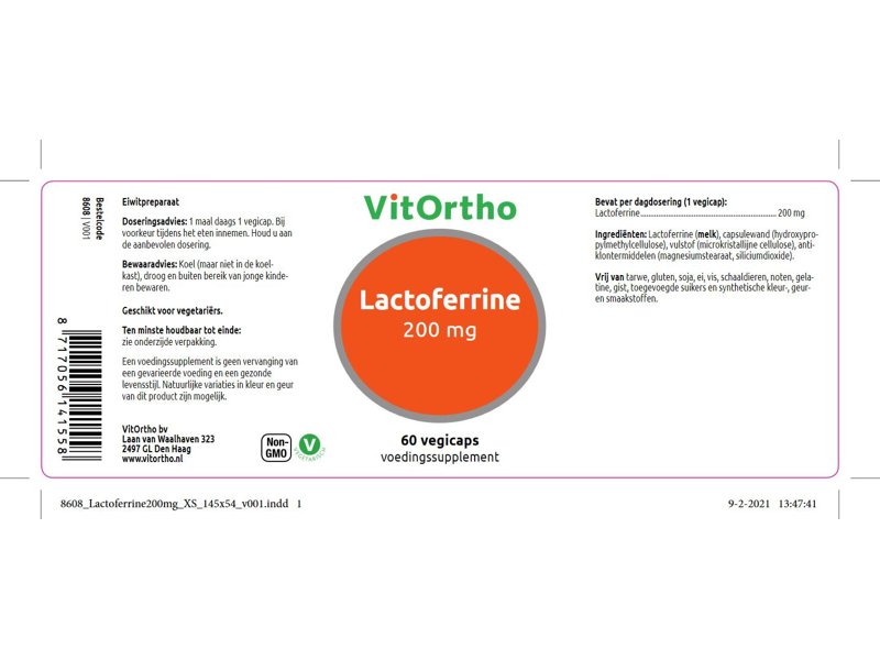 Etiket VitOrtho Lactoferrine