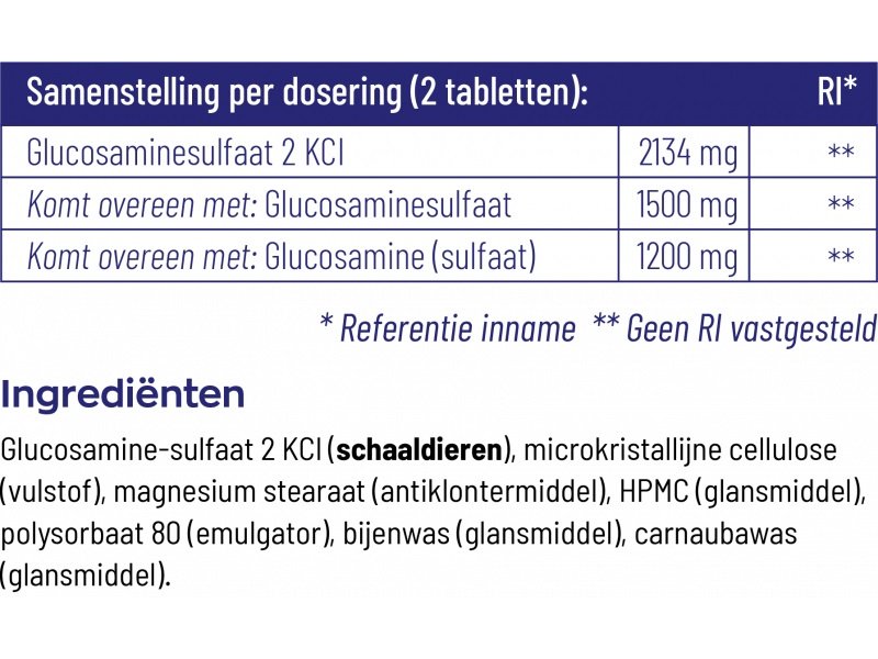Etiket Vitakruid Glucosamine 1200