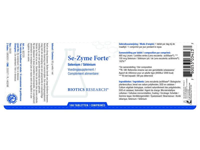 Etiket Se Zyme Forte