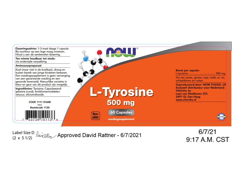 Etiket NOW L-Tyrosine