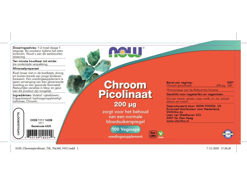 Etiket NOW Chroom Picolinaat