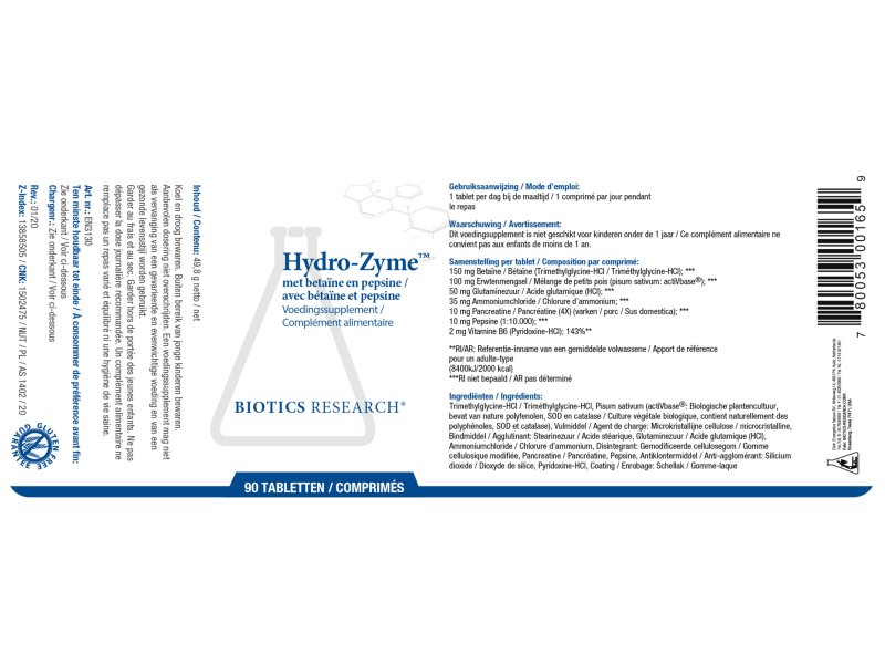 Etiket Hydro-Zyme Biotics