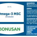 Etiket Bonusan Omega 3 MSC vloeibaar