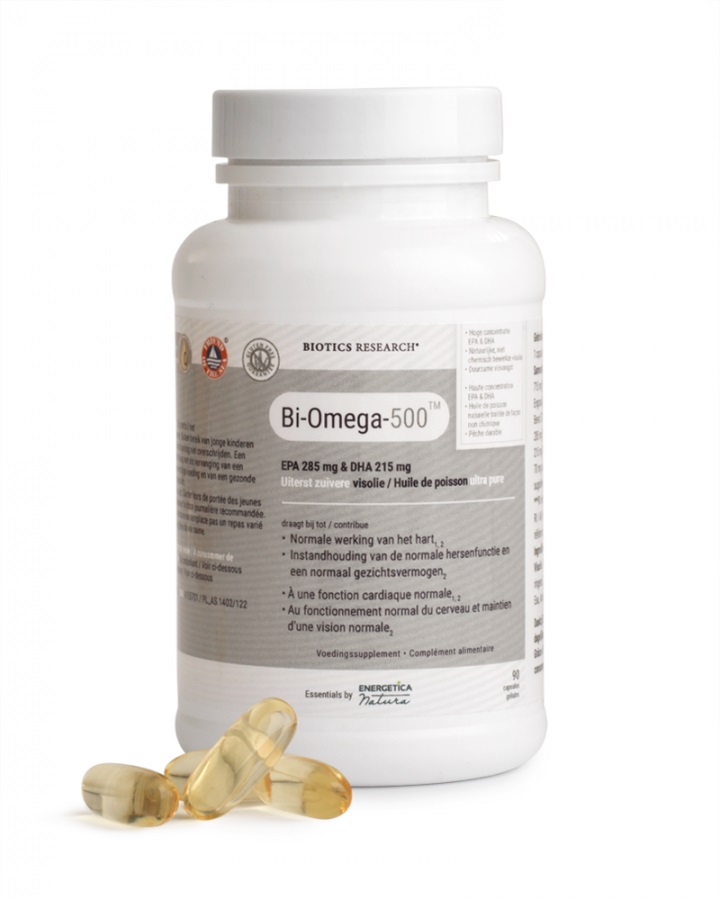 vraag naar Me campagne Bi-Omega 500 van Biotics bestellen? | Omega 3 viscapsules