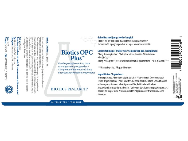 Etiket Biotics OPC plus