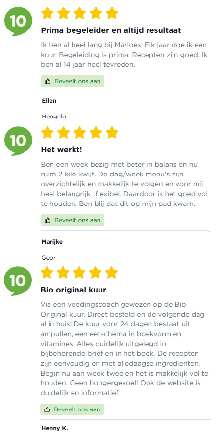 Reviews van Kiyoh